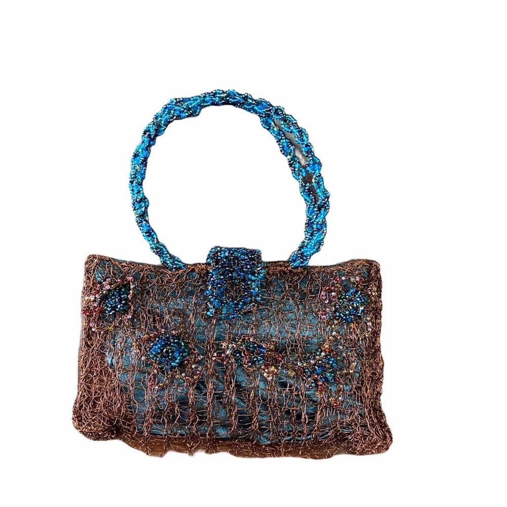 Beautiful chainmail and hand beaded little bag